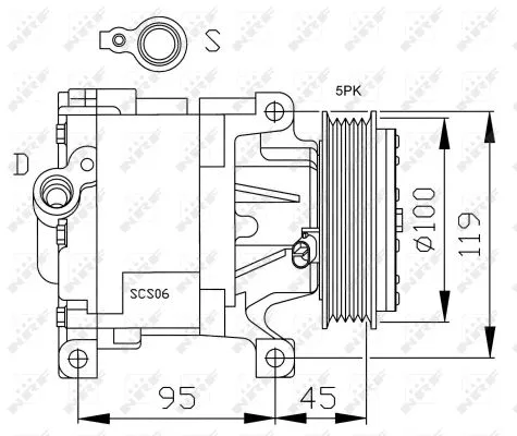 Kompressor, kliimaseade GENUINE NRF 32183G