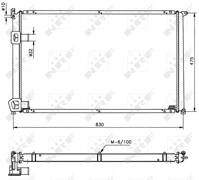 Radiaator, mootorijahutus NRF 58212
