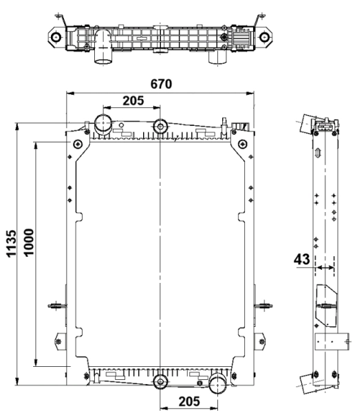Radiaator, mootorijahutus NRF 58280