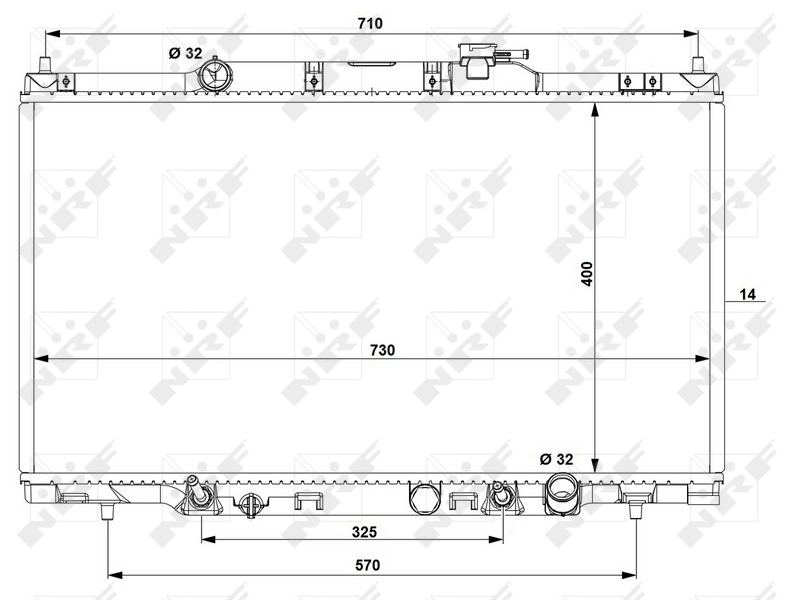 Radiaator, mootorijahutus NRF 53574