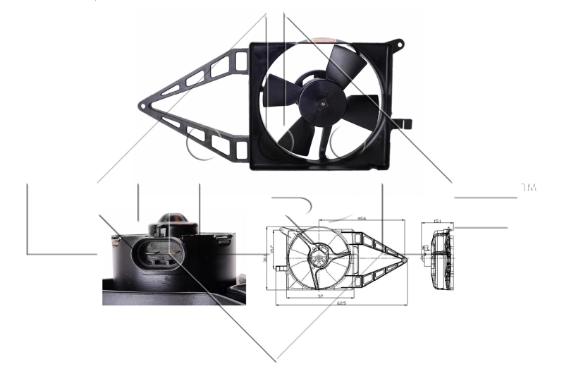 Ventilaator, mootorijahutus NRF 47020