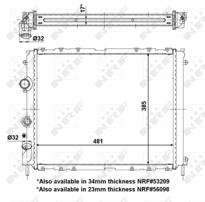 Radiaator, mootorijahutus NRF 56099