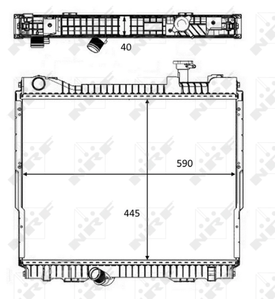 Radiaator, mootorijahutus NRF 58484