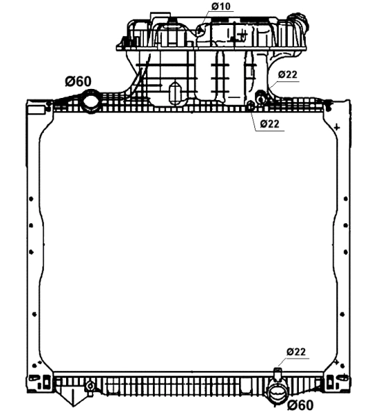 Radiaator, mootorijahutus NRF 58279