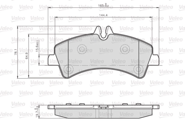 Piduriklotsi komplekt, ketaspidur VALEO 873190