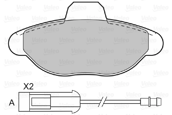 Piduriklotsi komplekt, ketaspidur VALEO 598011