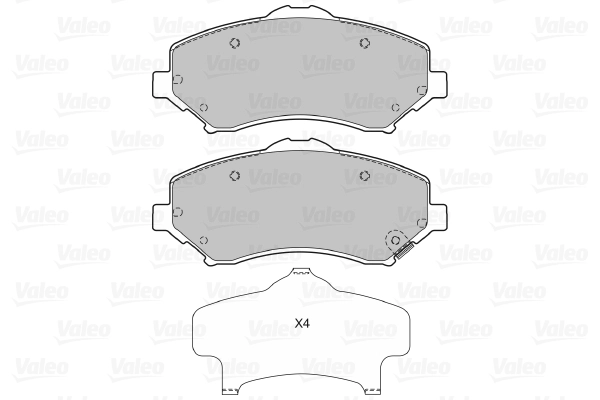 Piduriklotsi komplekt, ketaspidur VALEO 601475