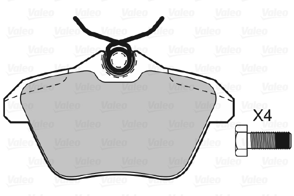 Piduriklotsi komplekt, ketaspidur VALEO 598581
