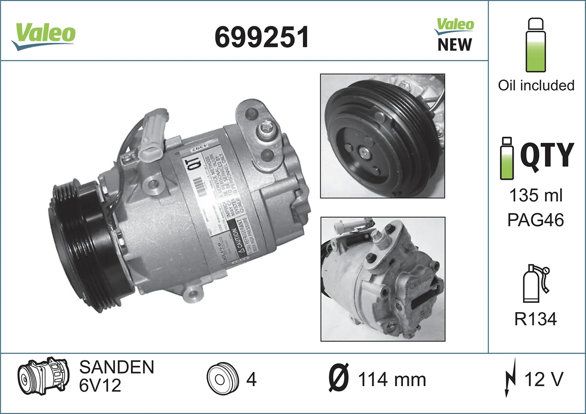 Kompressor, kliimaseade VALEO 699251