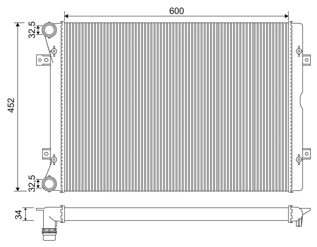 Radiaator, mootorijahutus VALEO 701971