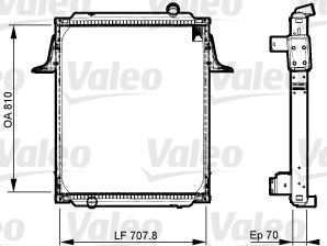 Radiaator, mootorijahutus VALEO 733538