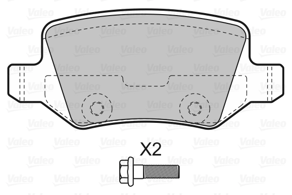 Piduriklotsi komplekt, ketaspidur VALEO 598583