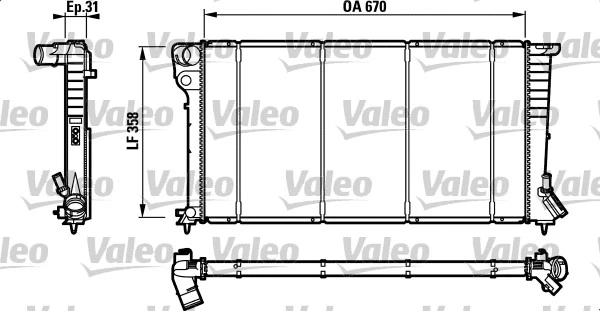 Radiaator, mootorijahutus VALEO 732577