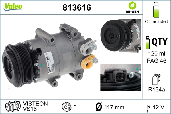 Kompressor, kliimaseade VALEO 813616