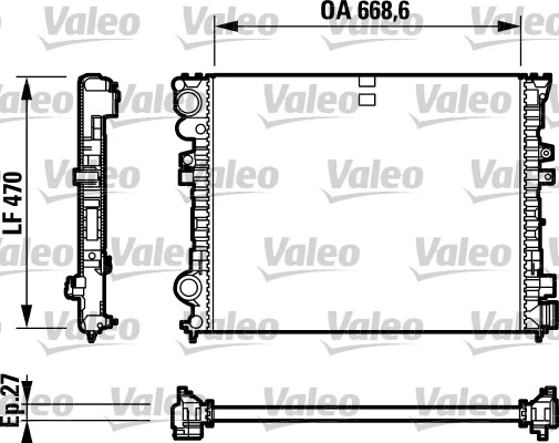 Radiaator, mootorijahutus VALEO 732692
