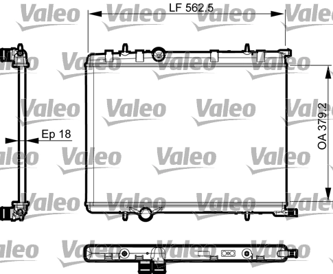 Radiaator, mootorijahutus VALEO 735496