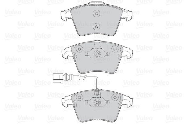 Piduriklotsi komplekt, ketaspidur VALEO 302042
