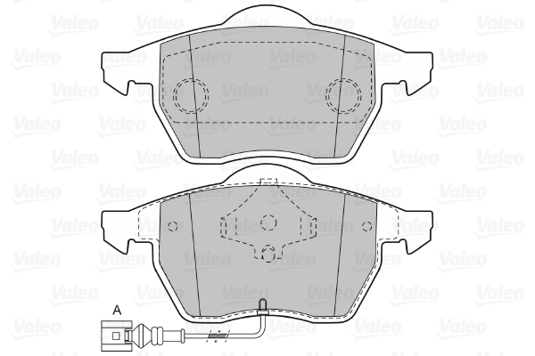Piduriklotsi komplekt, ketaspidur VALEO 598486