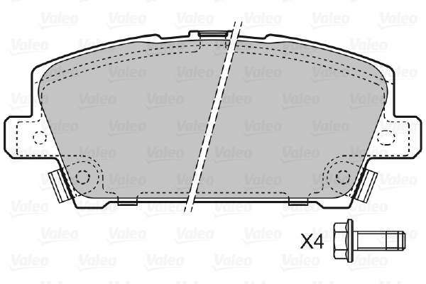 Piduriklotsi komplekt, ketaspidur VALEO 598803