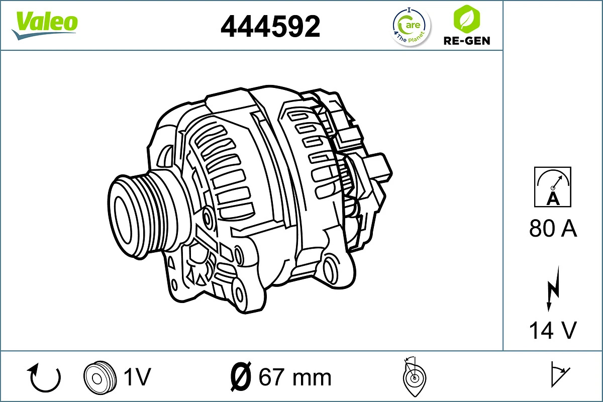 Generaator VALEO 444592