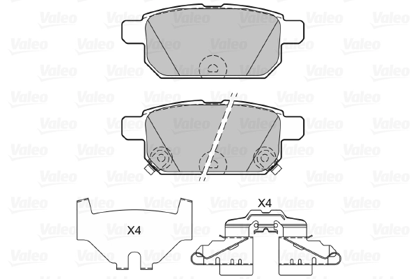 Piduriklotsi komplekt, ketaspidur VALEO 601285