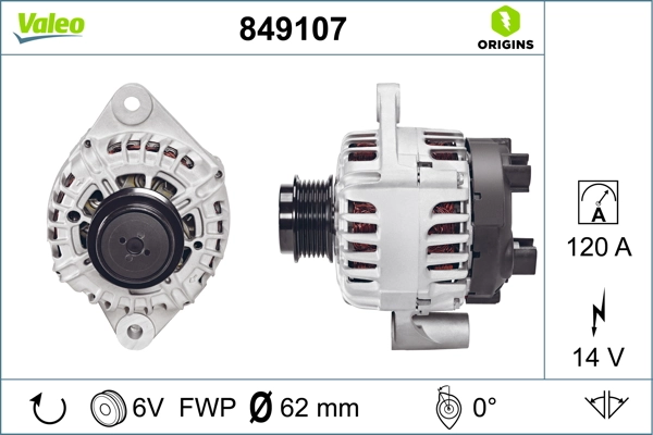 Generaator VALEO 849107