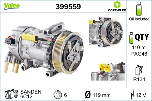 Kompressor, kliimaseade VALEO 399559