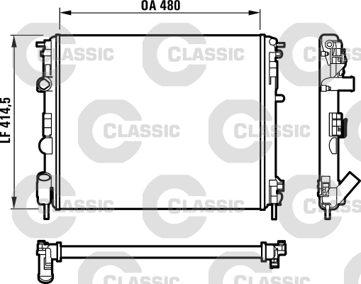 Radiaator, mootorijahutus VALEO 232523