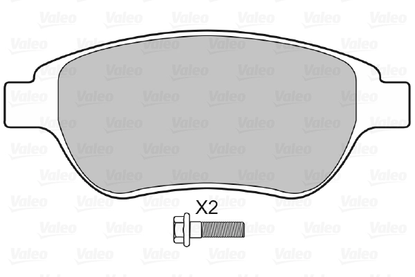 Piduriklotsi komplekt, ketaspidur VALEO 598465