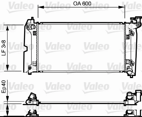 Radiaator, mootorijahutus VALEO 734711