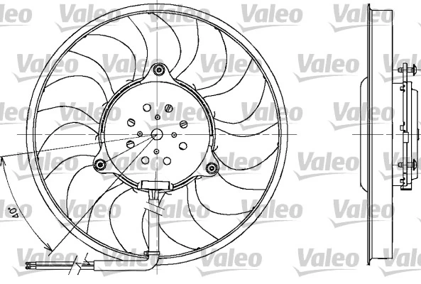 Ventilaator, mootorijahutus VALEO 698611