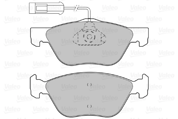 Piduriklotsi komplekt, ketaspidur VALEO 598065