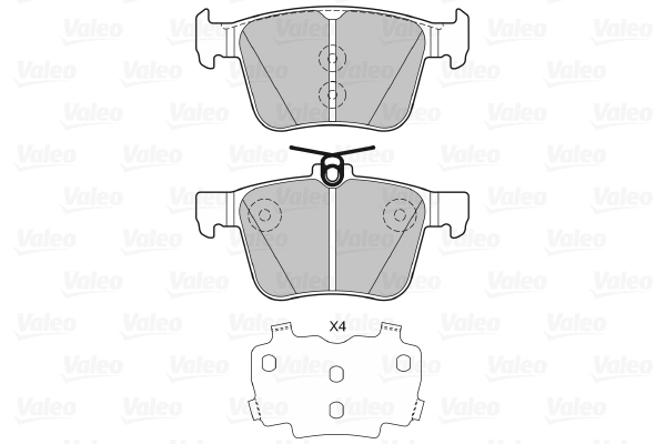Piduriklotsi komplekt, ketaspidur VALEO 601425