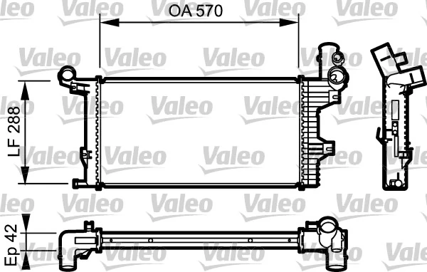 Radiaator, mootorijahutus VALEO 732303