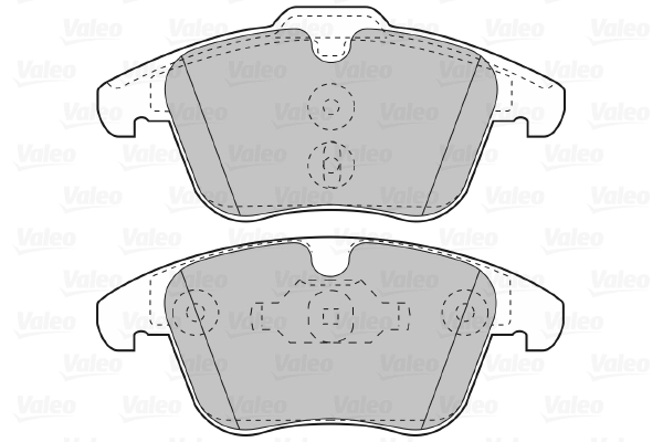 Piduriklotsi komplekt, ketaspidur VALEO 601056