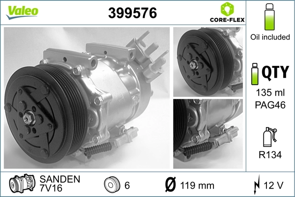 Kompressor, kliimaseade VALEO 399576