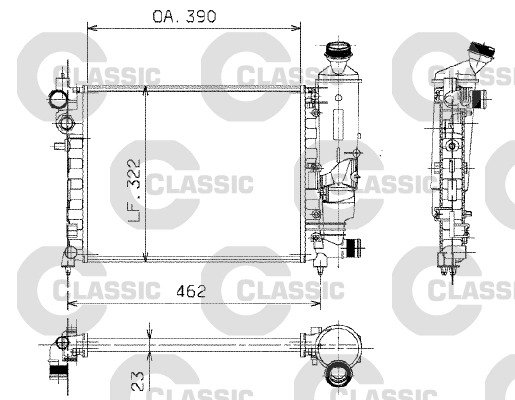 Radiaator, mootorijahutus VALEO 230372