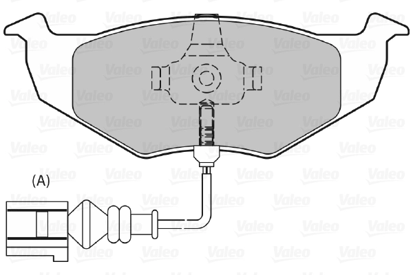 Piduriklotsi komplekt, ketaspidur VALEO 598488