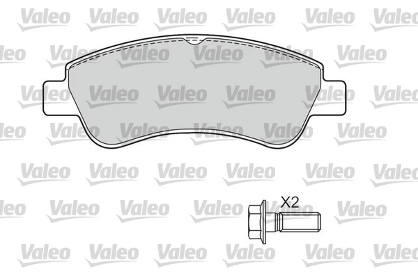 Piduriklotsi komplekt, ketaspidur VALEO 601464
