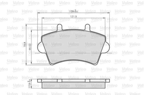 Piduriklotsi komplekt, ketaspidur VALEO 872613