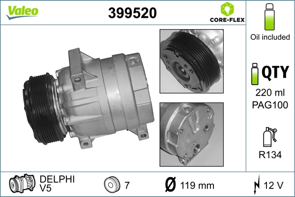 Kompressor, kliimaseade VALEO 399520