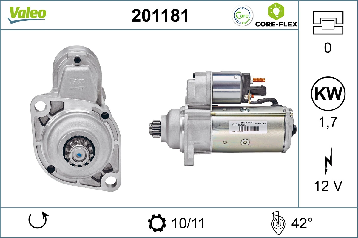 Starter VALEO 201181