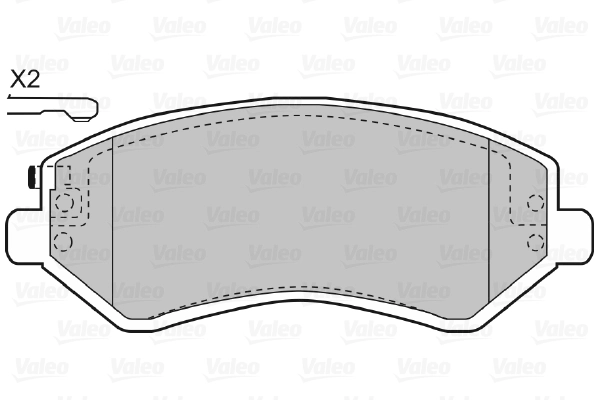 Piduriklotsi komplekt, ketaspidur VALEO 598414