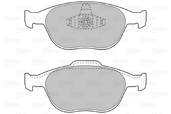 Piduriklotsi komplekt, ketaspidur VALEO 598639