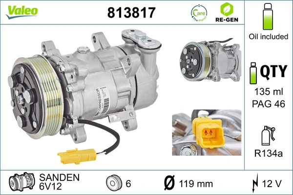 Kompressor, kliimaseade VALEO 813817