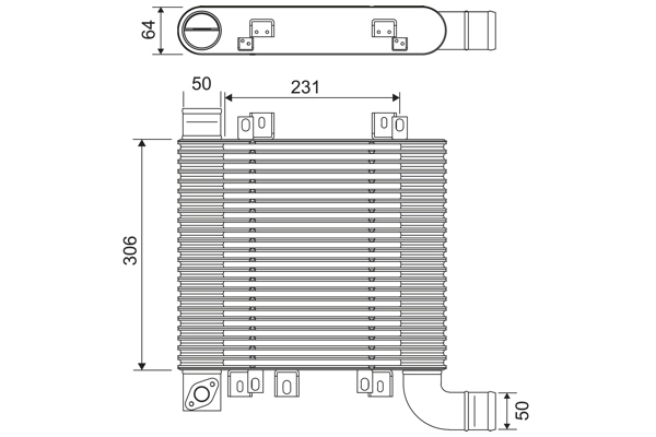 Kompressoriõhu radiaator VALEO 818398