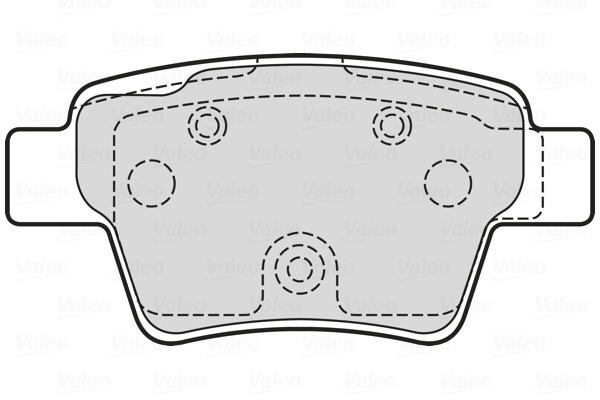 Piduriklotsi komplekt, ketaspidur VALEO 601707