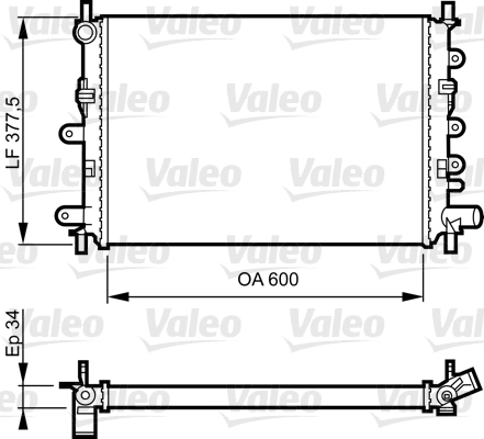 Radiaator, mootorijahutus VALEO 730856