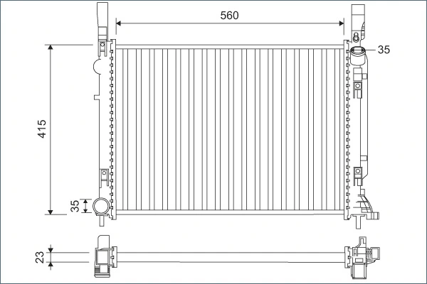 Radiaator, mootorijahutus VALEO 701157