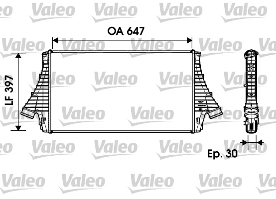 Kompressoriõhu radiaator VALEO 817729